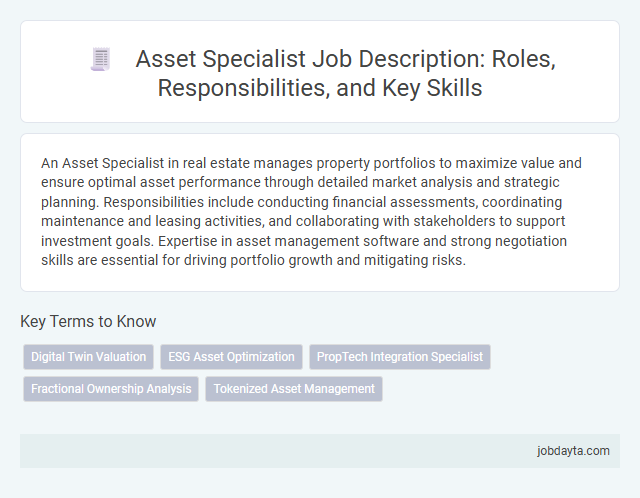 Asset Specialist Job Description: Roles, Responsibilities, and Key Skills