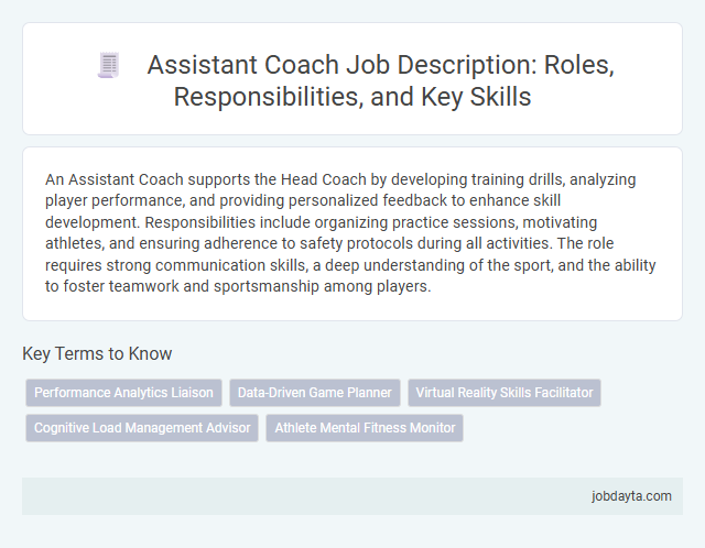 Assistant Coach Job Description: Roles, Responsibilities, and Key Skills