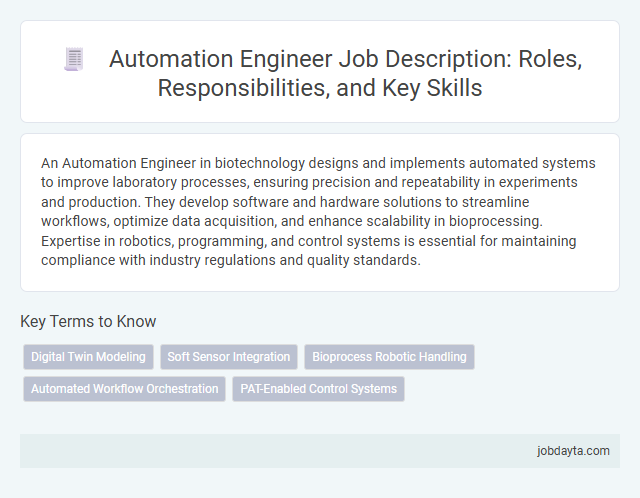 Automation Engineer Job Description: Roles, Responsibilities, and Key Skills