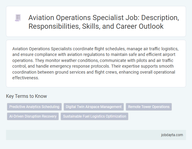 Aviation Operations Specialist Job: Description, Responsibilities, Skills, and Career Outlook
