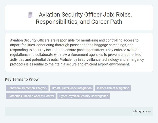 Aviation Security Officer Job: Roles, Responsibilities, and Career Path