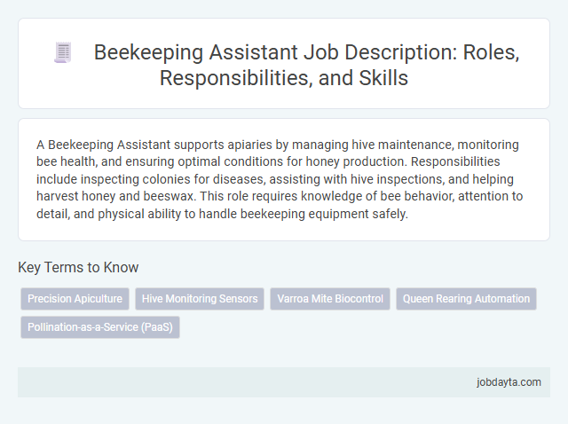 Beekeeping Assistant Job Description: Roles, Responsibilities, and Skills