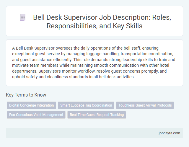 Bell Desk Supervisor Job Description: Roles, Responsibilities, and Key Skills