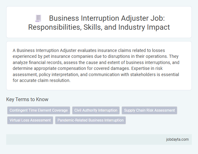 Business Interruption Adjuster Job: Responsibilities, Skills, and Industry Impact