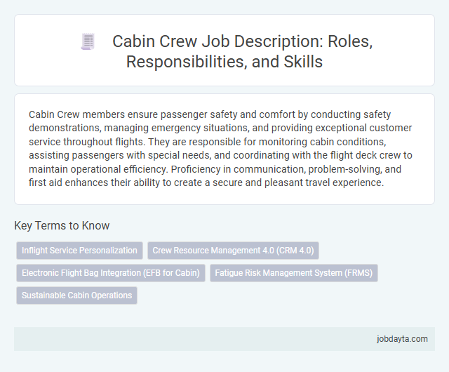 Cabin Crew Job Description: Roles, Responsibilities, and Skills