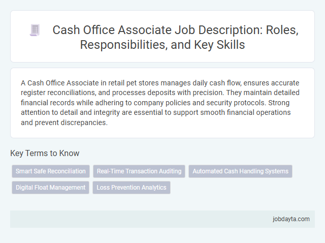 Cash Office Associate Job Description: Roles, Responsibilities, and Key Skills