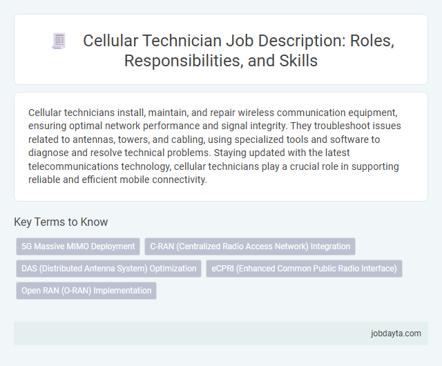 Cellular Technician Job Description: Roles, Responsibilities, and Skills