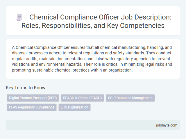 Chemical Compliance Officer Job Description: Roles, Responsibilities, and Key Competencies