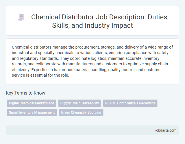 Chemical Distributor Job Description: Duties, Skills, and Industry Impact