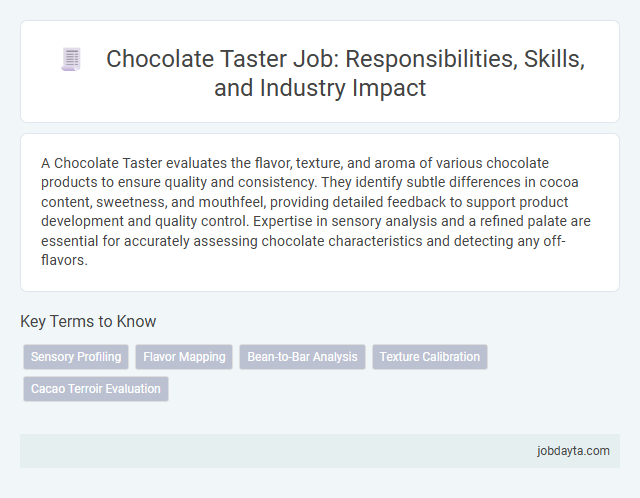 Chocolate Taster Job: Responsibilities, Skills, and Industry Impact