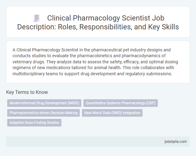 Clinical Pharmacology Scientist Job Description: Roles, Responsibilities, and Key Skills