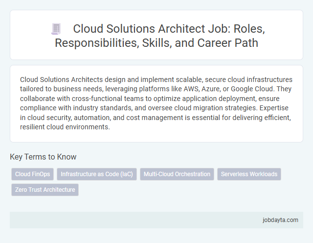 Cloud Solutions Architect Job: Roles, Responsibilities, Skills, and Career Path