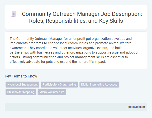 Community Outreach Manager Job Description: Roles, Responsibilities, and Key Skills