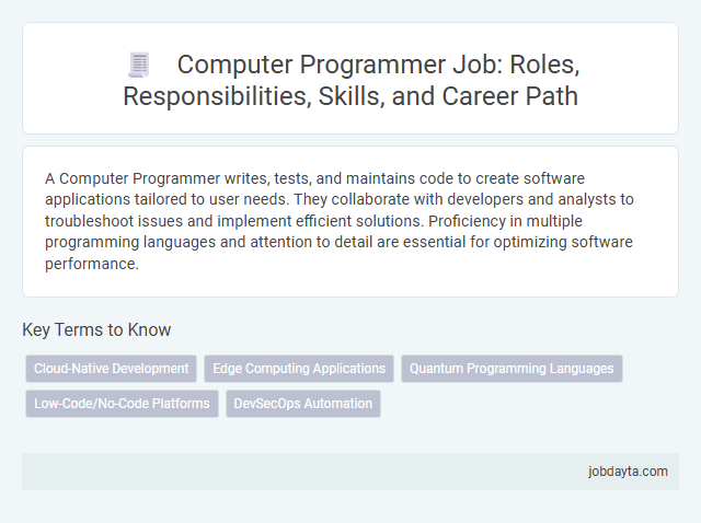 Computer Programmer Job: Roles, Responsibilities, Skills, and Career Path