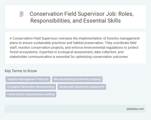 Conservation Field Supervisor Job: Roles, Responsibilities, and Essential Skills