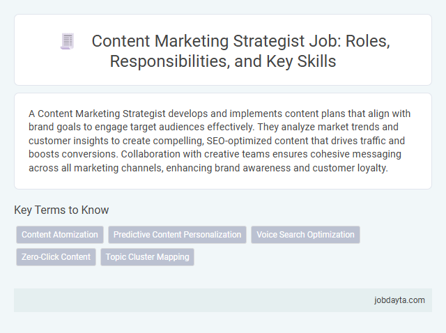 Content Marketing Strategist Job: Roles, Responsibilities, and Key Skills