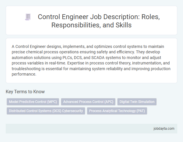 Control Engineer Job Description: Roles, Responsibilities, and Skills