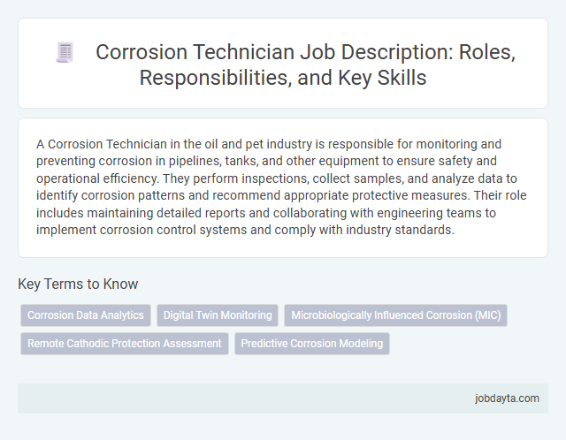 Corrosion Technician Job Description: Roles, Responsibilities, and Key Skills