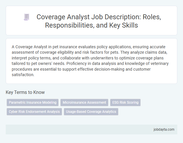 Coverage Analyst Job Description: Roles, Responsibilities, and Key Skills