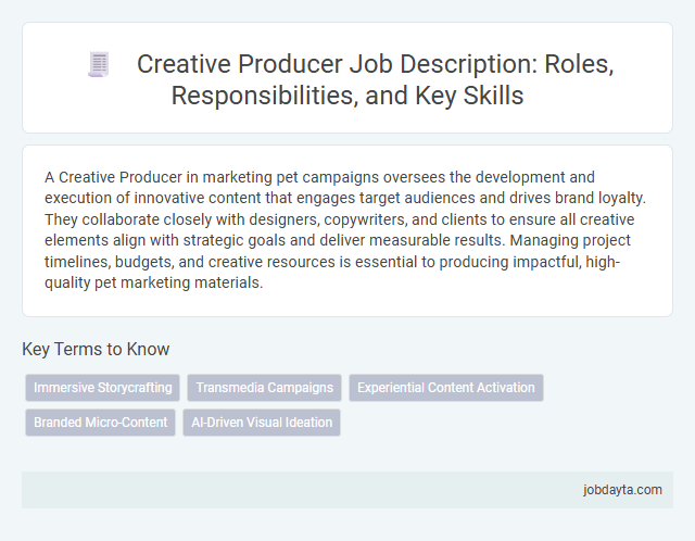 Creative Producer Job Description: Roles, Responsibilities, and Key Skills