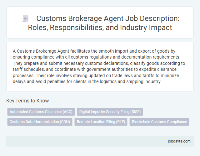 Customs Brokerage Agent Job Description: Roles, Responsibilities, and Industry Impact