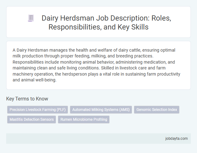 Dairy Herdsman Job Description: Roles, Responsibilities, and Key Skills