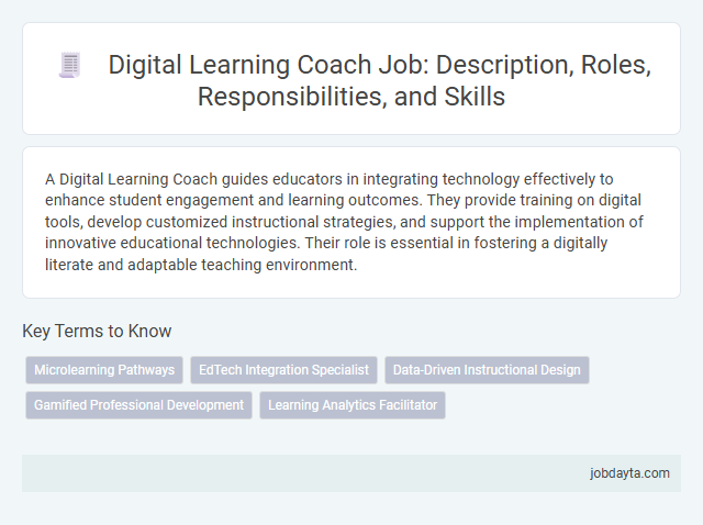 Digital Learning Coach Job: Description, Roles, Responsibilities, and Skills