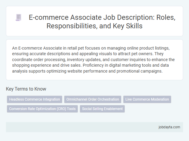 E-commerce Associate Job Description: Roles, Responsibilities, and Key Skills