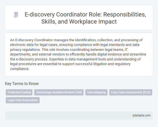 E-discovery Coordinator Role: Responsibilities, Skills, and Workplace Impact