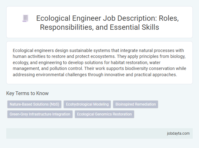 Ecological Engineer Job Description: Roles, Responsibilities, and Essential Skills