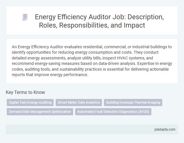 Energy Efficiency Auditor Job: Description, Roles, Responsibilities, and Impact