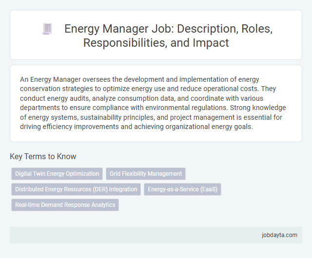 Energy Manager Job: Description, Roles, Responsibilities, and Impact