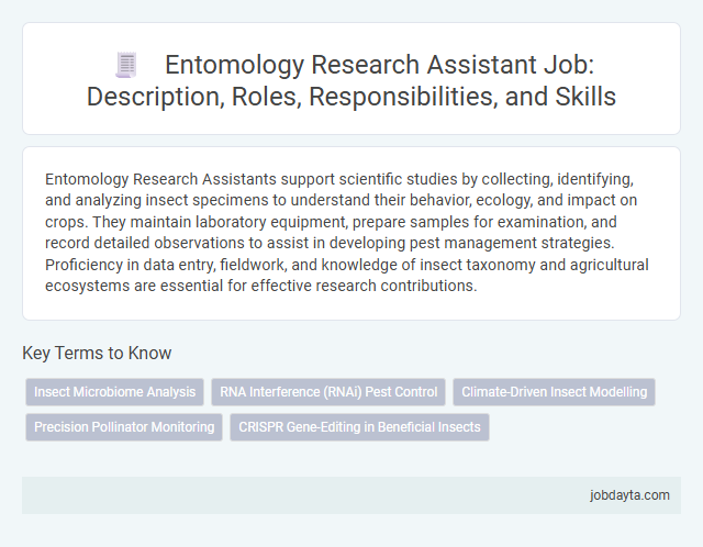 Entomology Research Assistant Job: Description, Roles, Responsibilities, and Skills