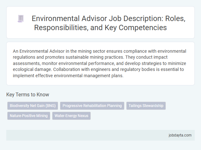 Environmental Advisor Job Description: Roles, Responsibilities, and Key Competencies