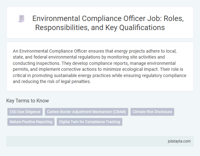 Environmental Compliance Officer Job: Roles, Responsibilities, and Key Qualifications