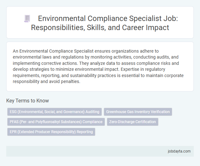 Environmental Compliance Specialist Job: Responsibilities, Skills, and Career Impact