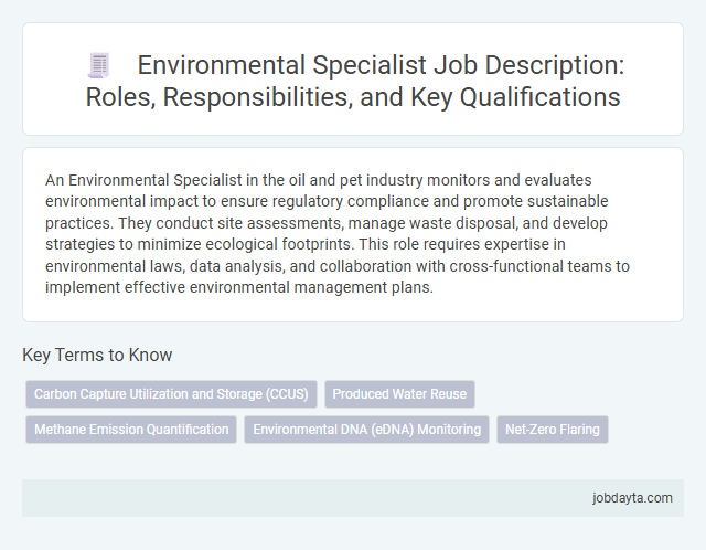 Environmental Specialist Job Description: Roles, Responsibilities, and Key Qualifications