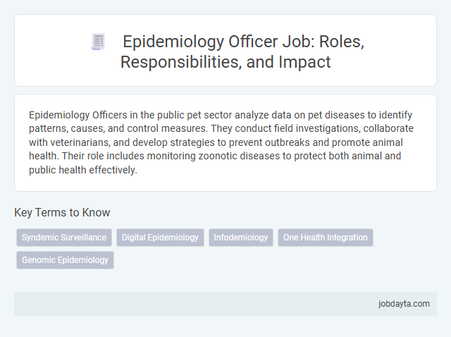Epidemiology Officer Job: Roles, Responsibilities, and Impact