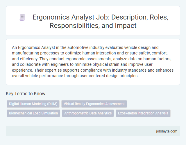 Ergonomics Analyst Job: Description, Roles, Responsibilities, and Impact