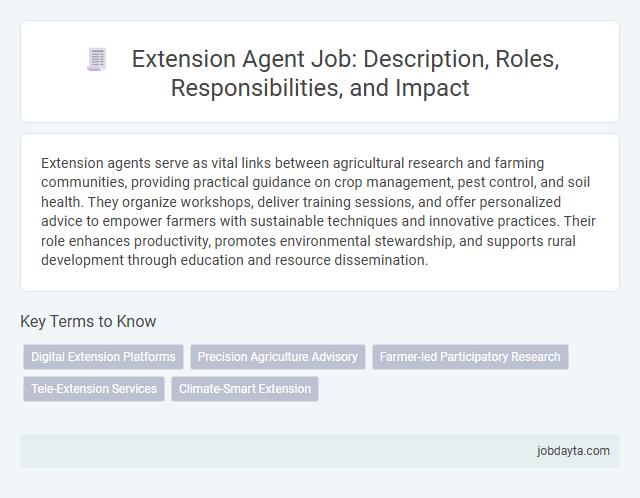 Extension Agent Job: Description, Roles, Responsibilities, and Impact