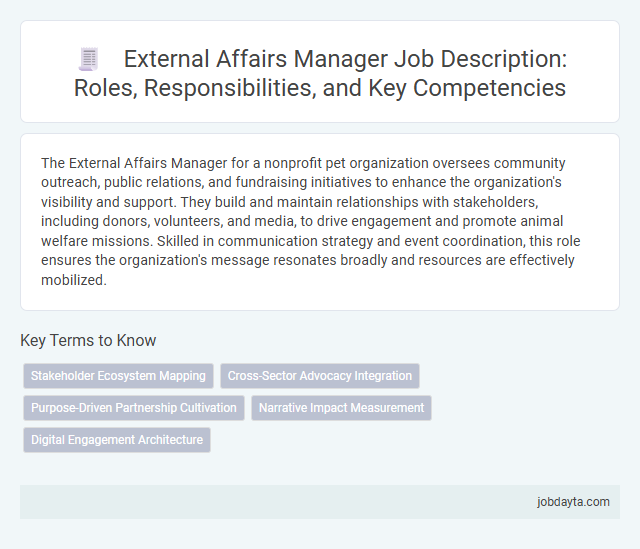 External Affairs Manager Job Description: Roles, Responsibilities, and Key Competencies