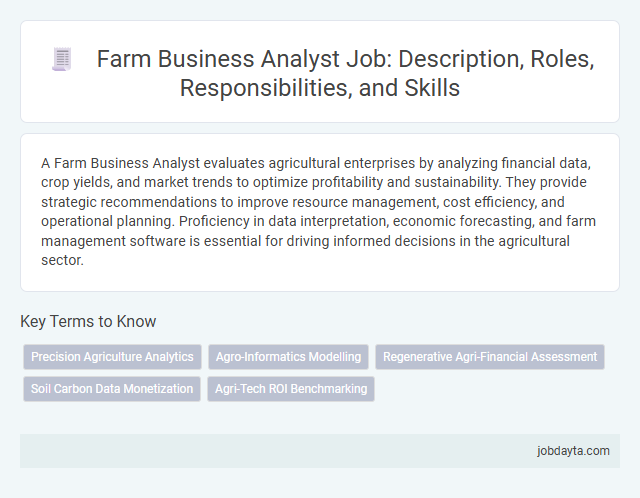 Farm Business Analyst Job: Description, Roles, Responsibilities, and Skills