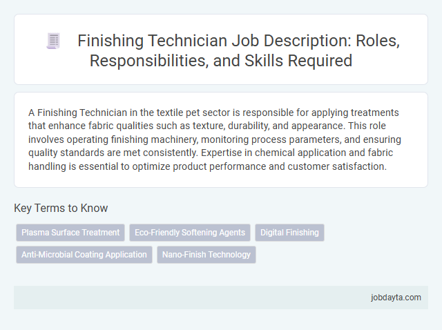 Finishing Technician Job Description: Roles, Responsibilities, and Skills Required