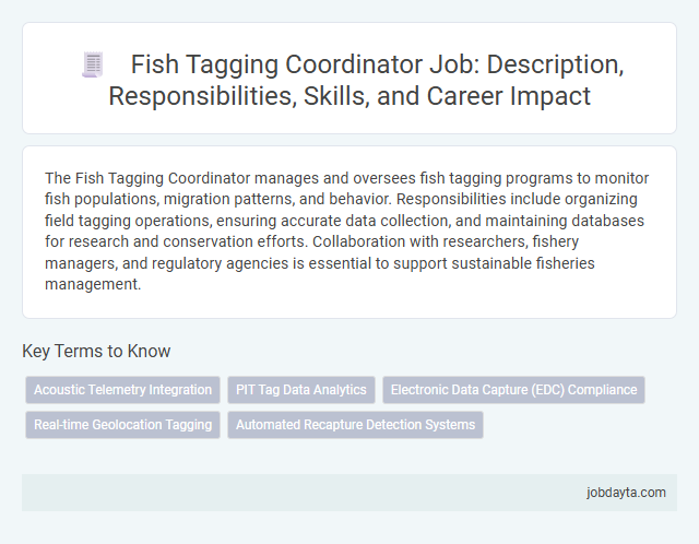 Fish Tagging Coordinator Job: Description, Responsibilities, Skills, and Career Impact