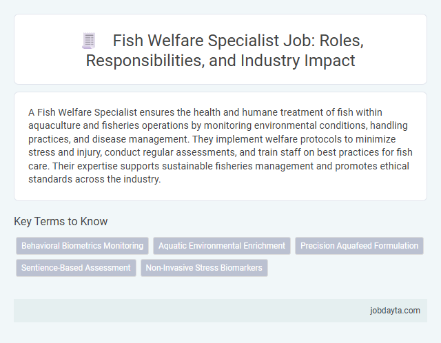 Fish Welfare Specialist Job: Roles, Responsibilities, and Industry Impact