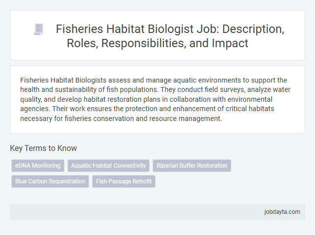 Fisheries Habitat Biologist Job: Description, Roles, Responsibilities, and Impact