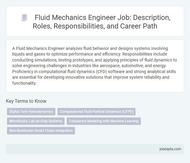 Fluid Mechanics Engineer Job: Description, Roles, Responsibilities, and Career Path