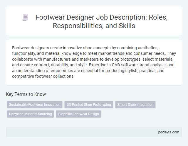 Footwear Designer Job Description: Roles, Responsibilities, and Skills