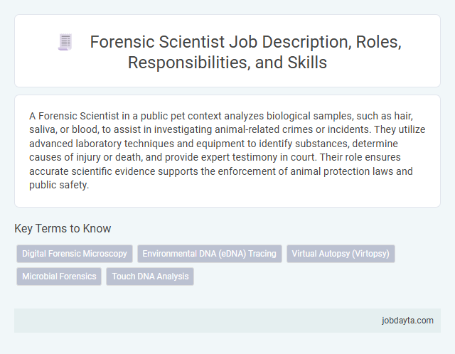 Forensic Scientist Job Description, Roles, Responsibilities, and Skills