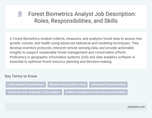 Forest Biometrics Analyst Job Description: Roles, Responsibilities, and Skills